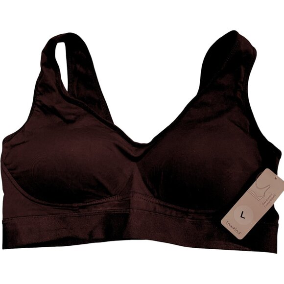 Truekind by Shapermint, cool comfort cotton bralette Black,size Large, brand new - Picture 1 of 8